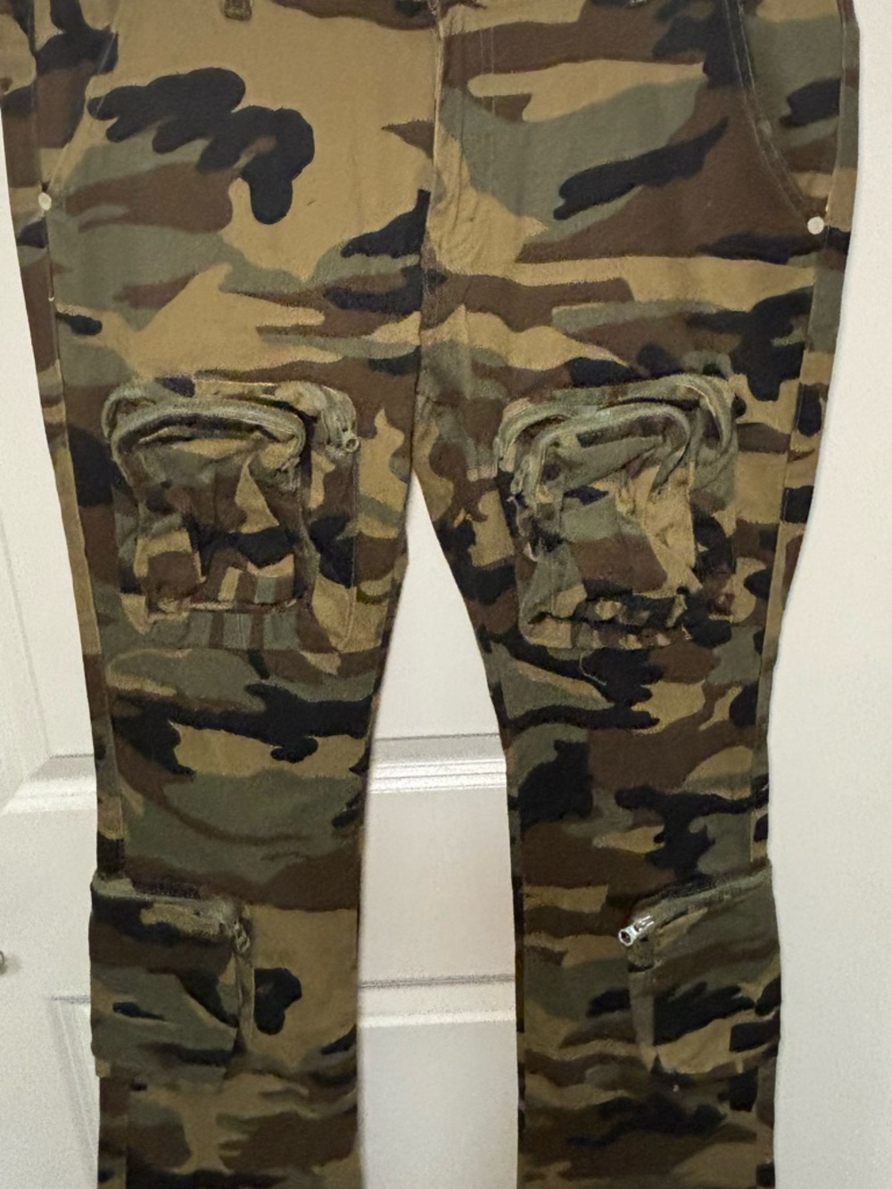 Men's Camouflage Cargo Pants - Olive Camo Utility Style